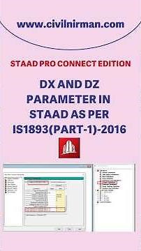 What is Dx and Dz Parameters in Staad Pro Connect Edition,for IS 1893-2016
