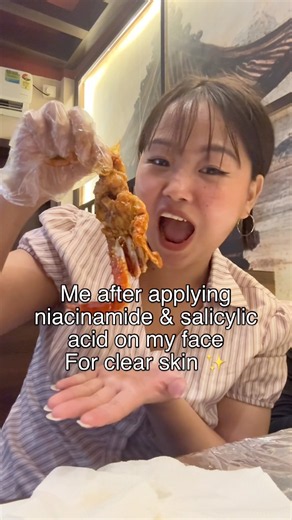 Pov: after applying niacinamide and & salicylic acid on my face for clear skin #relatable #ytshorts