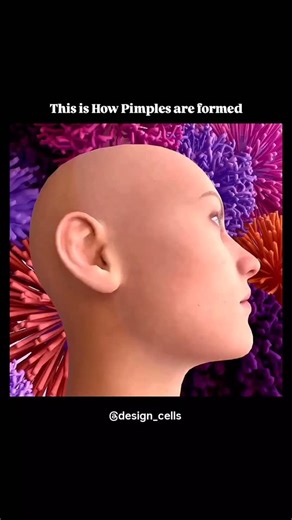 World of Biology | Formation of a Pimple (Pustule) Acne is created when hair follicles become blocked by dead skin cells mixed with sebum. The secretion of... | Instagram