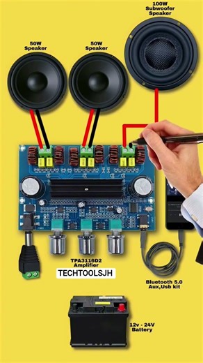 subwoofer amplifier board system circuit diagram #shots #electrical #electrician