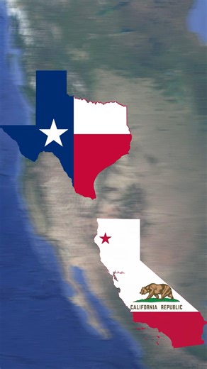 Let’s compare Texas and California #geography