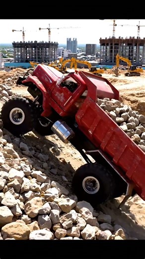 RC Dump Truck Conquers Extreme Construction Site Chaos! 🚧