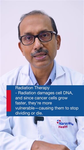 Did You Know Radiation Therapy Is Non-Invasive and Painless? Radiation therapy is a non-invasive and painless treatment. The radiation is delivered from outside the body, so there’s no cutting, no bleeding, and no scars involved. It works just like an X-ray — the beams are focused precisely on the tumor inside the body, targeting it without harming the surrounding healthy tissues. Since the radiation is external, you won’t feel any pain, and there will be no visible marks or wounds on your skin.