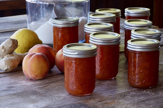 Peach-Ginger Jam - Weekend at the Cottage