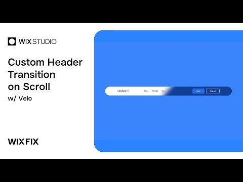 Custom Header Transition on Scroll in Wix Studio