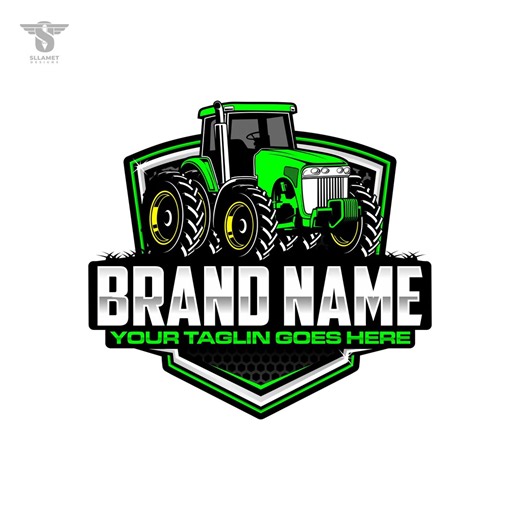John Deere Tractor Logo: Farm Machine Vector Design (svg, Eps, Png, Pdf, Jpg) - Etsy UK