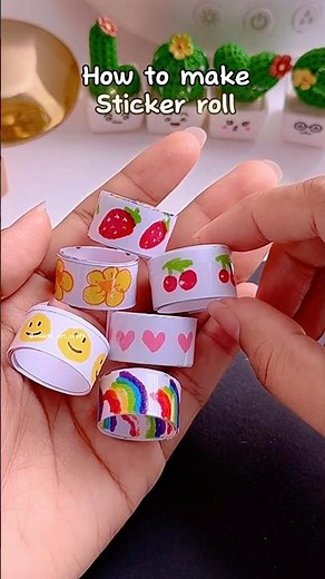 How to make sticker rolls 😍✨#shorts #art #diy #muktaartandcraft #youtubeshortsvideo