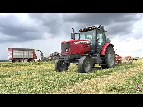 Mowing, Raking, Chopping Hay & Filling Silo with the Dairy Bros