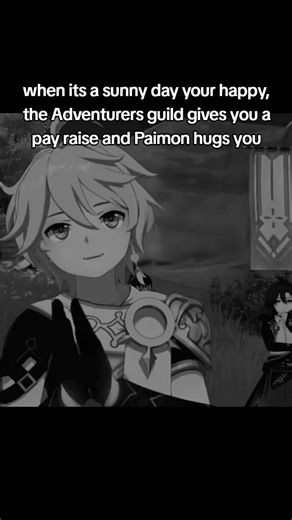 #GenshinImpact #memes #fyp | paimon hugging traveler
