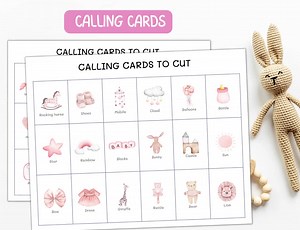 Girl Baby Bingo, Baby Girl Shower Bingo Game, 30 Prefilled Pink Floral Bingo Cards, Its A Girl Baby Shower Party Games, Baby Gift Bingo - Etsy