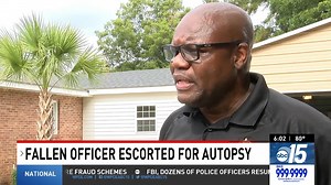 Lake City Police Chief Joseph Cooper said fallen Lt. John Stewart was truly a hero after a motorcade escorted his body on Sunday to MUSC in Charleston for an autopsy. 💙 Lt. Stewart was killed following a vehicle pursuit on Friday. https://bit.ly/3lVoI4P | WPDE ABC15