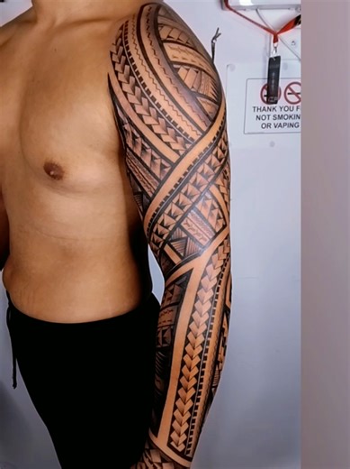Samoan Full Arm Tattoo Sleeve