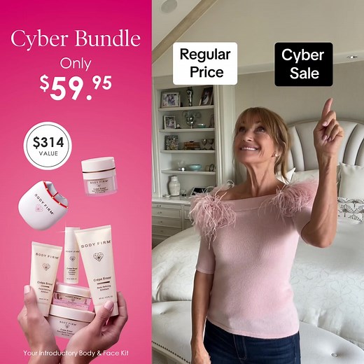 Crepey skin meets its match. Shop our Cyber savings: Introductory Body & Face Kit only $59.95 2 FREE gifts ($178 value). Firmer, more youthful-looking skin starts now. | Crepe Erase