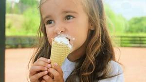 Happy Child Girl Eating Ice Cream Stock Footage Video (100% Royalty-free) 3788776051 | Shutterstock