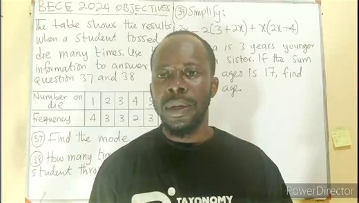 6.4K views · 112 reactions | BECE 2024 | Objective Test Question No. 37 - 40 on Statistics and Algebra #highlightseveryone #bece2024 #highlightsシ゚ #SDG4QualityEducation #mathskills #21stdigiskillz #SPSCAmbassador #highlights | Taxonomy online mathematics | Facebook