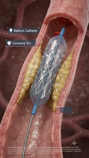 Balloon Angioplasty Explained | How a Heart Stent Opens a Blocked Artery (3D Animation)