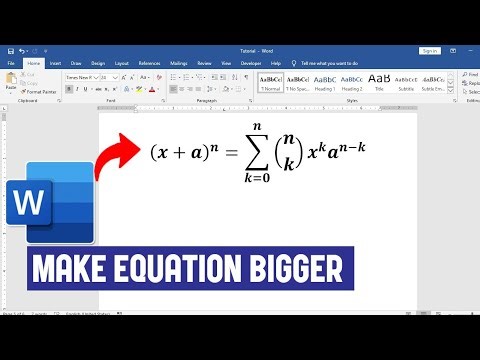 How to Make Equation Bigger in Word | Resize Equation in MS Word Easily