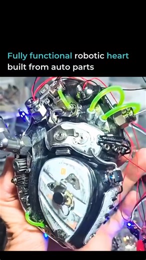Code Intellectus on Instagram: "A self-taught inventor built a fully functional artificial heart made entirely from machine parts. It pumps and circulates fluid exactly like a real human heart. Pure mechanical precision mimicking biology. Machines won’t just assist life anymore. They’ll become part of it. Mechanical design meets human purpose. That’s how the future gets built. Follow @codeIntellectus for innovations that make you think differently. #ai #artificialheart #robotics #bioengineering 