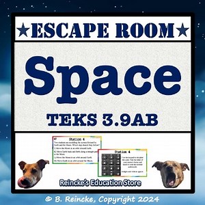 Space Escape Room Game (Science TEKS 3.9AB) 3rd Grade Science Escape Room