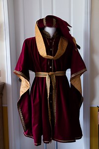 Late Medieval Burgundian Houppelande and Chaperon for Men, Short Medieval Gown and Hat, Knee Length Garment, Gothic Court Robe 15th Century - Etsy