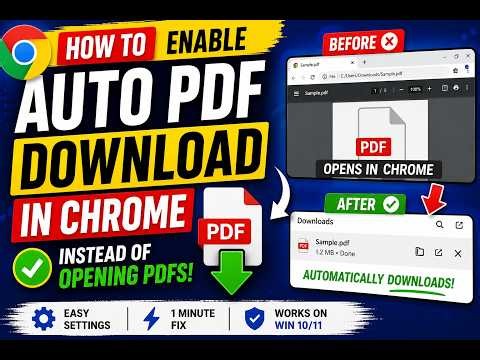 🔥 Chrome PDF Open Hone Ki Problem Fix! | Auto PDF Download Enable Kaise Kare? ✅