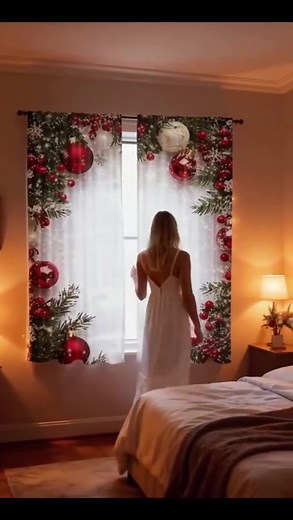  【Christmas Window Valance】Hang & Celebrate – Instantly Turn Your Kitchen into a Holiday Hub! ✨ Built-in LED lights + festive prints– Glows warmly when lit, waterproof and easy to clean~  Tension-rod installation– Fits cabinets/sinks without drilling, hides clutter while adding charm! | Gejuesk | Facebook