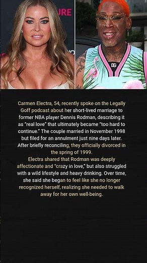 Carmen Electra Reflects on Marriage to Dennis Rodman, Calling It “Real Love” That Ultimately Had End