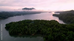 Watauga Lake Reservoir Aerial, Watauga Lake Tennessee near Johnson City Tennessee
