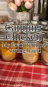 Stephenie on Instagram: "Comment LINK for a link to supplies used! I’ve been canning chicken for over 20 years, and it’s still one of the best ways to save time, money, and fridge space. Perfect for meal prep, quick dinners, soups, stews—or sending with college kids (mine grew up on this and still ask for it!). If the Costco rotisserie hack isn’t your thing, this is the shelf-stable alternative you’ll love. What You’ll Need: Fresh chicken, pressure canner, jars, lids/bands, jar lifter, canning s