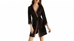Watch Rubruan Womens Robe Mesh Satin Robes For Women on Amazon Live