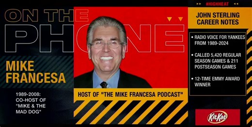 "He had one of those great voices, he played it like it was an instrument." Mike Francesa and Mad Dog look back on the legendary career of John Sterling and some of his best calls as a Yankees broadcaster. | MLB Network