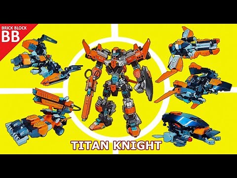 Jie Star 67030 : Titan Knight (FINAL) ⚡️ Unboxing & Speed build Lego Transformers combiner 5 in 1