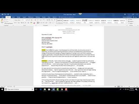 Residency Letter of Intent Template - How to Properly Use It