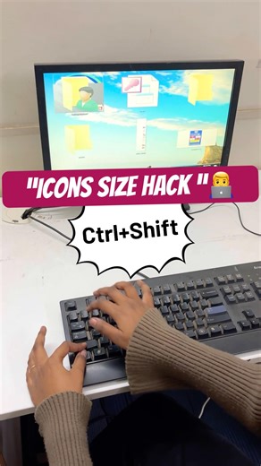How to Change Icon Size in 10 Seconds! 📱👨‍💻#shorts #computer #video #ytshorts