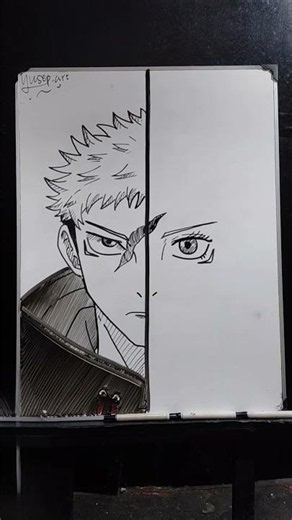 how to draw yuji itadori