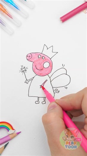 The EASY Peppa! 🐷✨ Draw In 1 Minute! #Easy #Kids