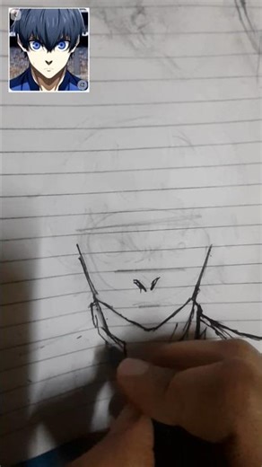 draw isagi # anime short # subscribe