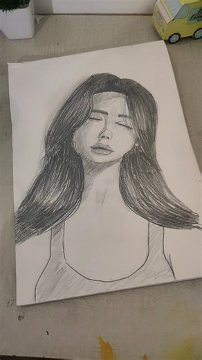 I tried to draw the most realistic face possible #challenge #portraitart #drawing