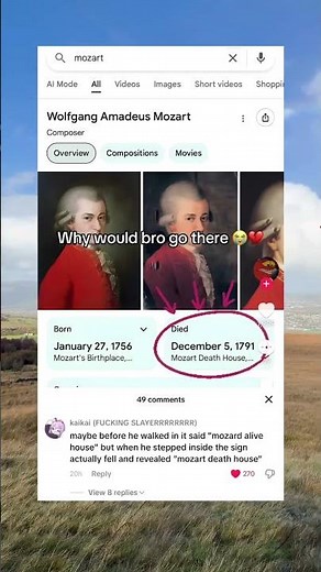 Why Would Mozart Go To His DEATH HOUSE 💀🎵 #Mozart #DarkHumor