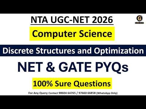 Discrete Structures Most Repeated PYQs | CS Important MCQs for UGC NET June 2026 Exam