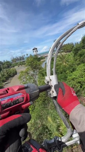 😱 Watch Linemen Connect a Lightning Arrester with PG3 Bolts! ⚡ #lineman #utilitywork #construction