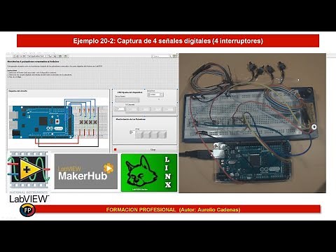 Cap 20.1 Arduino.Monitorizar 4 pulsadores con LabVIEW