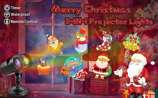 holiday projector lights outdoor