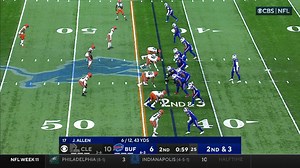 Allen's sideline dime hits Gabe Davis for 28-yard pickup