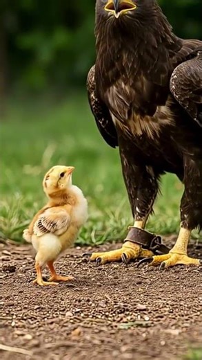 Baby chicken vs Eagle #babychicks #eagle #shorts #animals