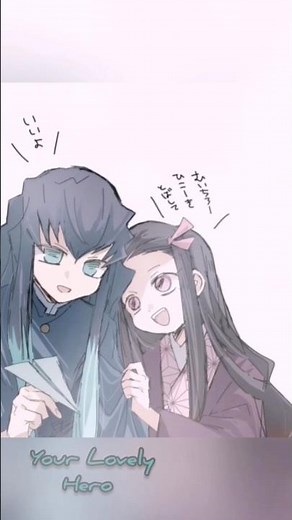 Nezuko x Muichiro! 💖💙#nezuko #muichiro #ship #demonslayer #anime #shorts #cute #edit #video