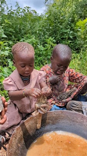 In the spirit of unity, the children share what the land has provided