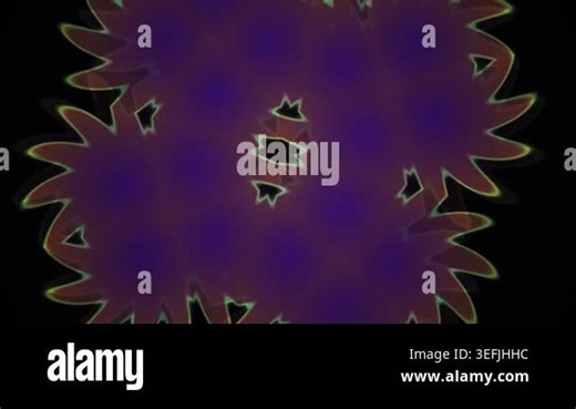 Dynamic abstract video featuring evolving geometric shapes with shifting purple and orange hues on a dark background Stock Video Footage - Alamy
