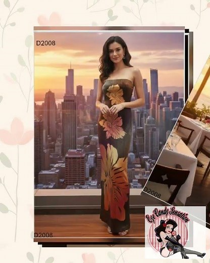 Metallic Flower Tube Maxi Dress