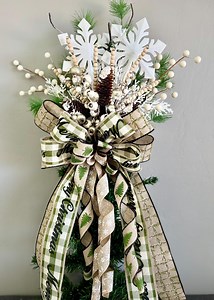 Rustic Winter Tree Topper – Woodland Tree Topper - Etsy